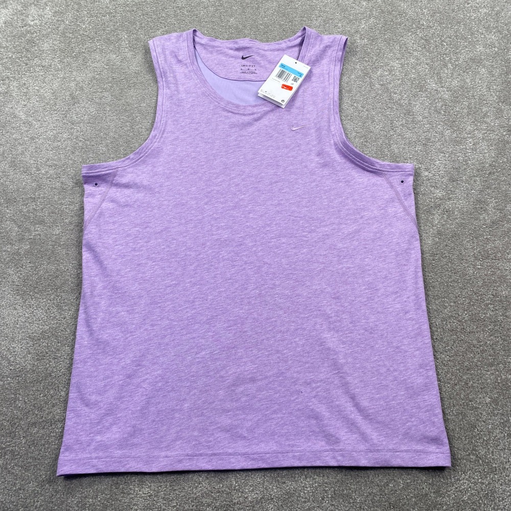 Nike Dri Fit Mens Training Tank Top Lavender Heather M DV9833 515